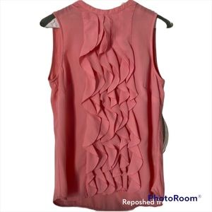 H&M ruffle blouse sleeveless pink dress shirt